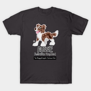 Aussie CartoonClub - Brown Merle T-Shirt